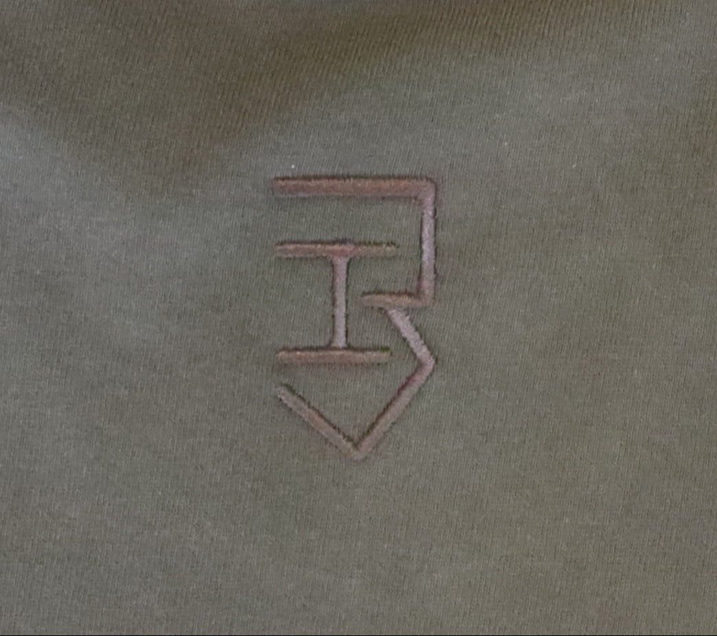 Logo on a Khaki T-shirt